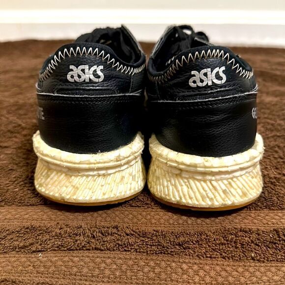 Asics Gel Lyte Black Leather Athletic Shoes Sz 6.5 - Picture 5 of 7